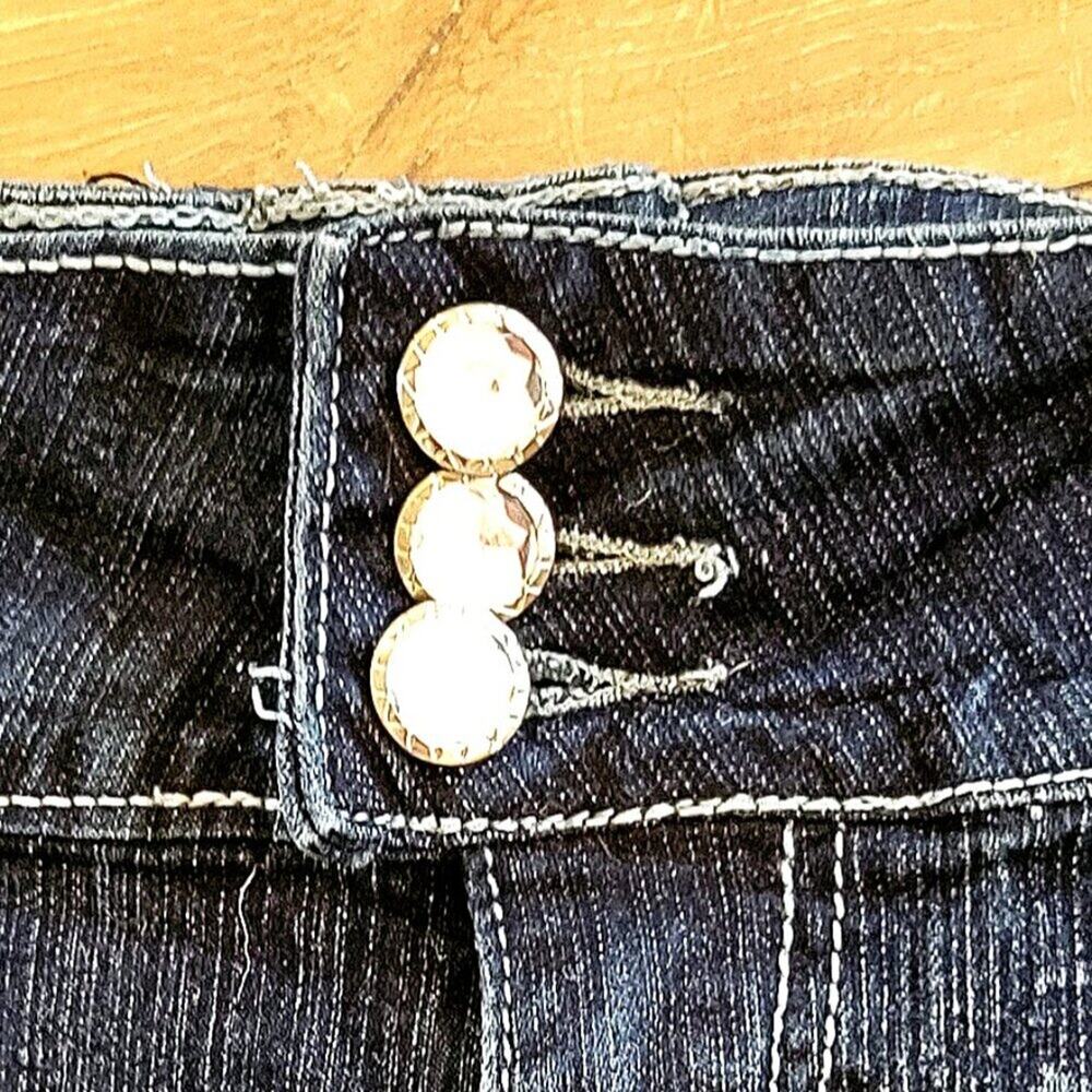 Amazing Mi Cropped Jeans Lace Up Back Size 11 - Picture 5 of 10